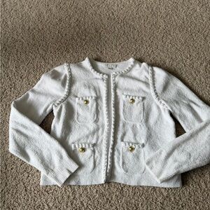 J.Crew White Odette Cardigan Jacket